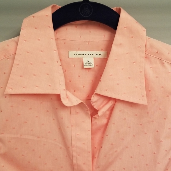 Banana Republic Pink Print 3/4 Length Sleeve Top - Picture 3 of 8